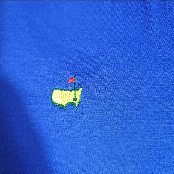 Vtg Masters × Augusta Amen Corner Mens Size XL Golf Tennis Polo Shirt Blue - Picture 5 of 13